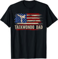 Vintage Taekwondo Dad American Usa Flag Sports The Kick