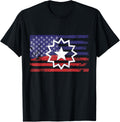 Distressed American Flag Of Juneteenth Red White Blue Symbol