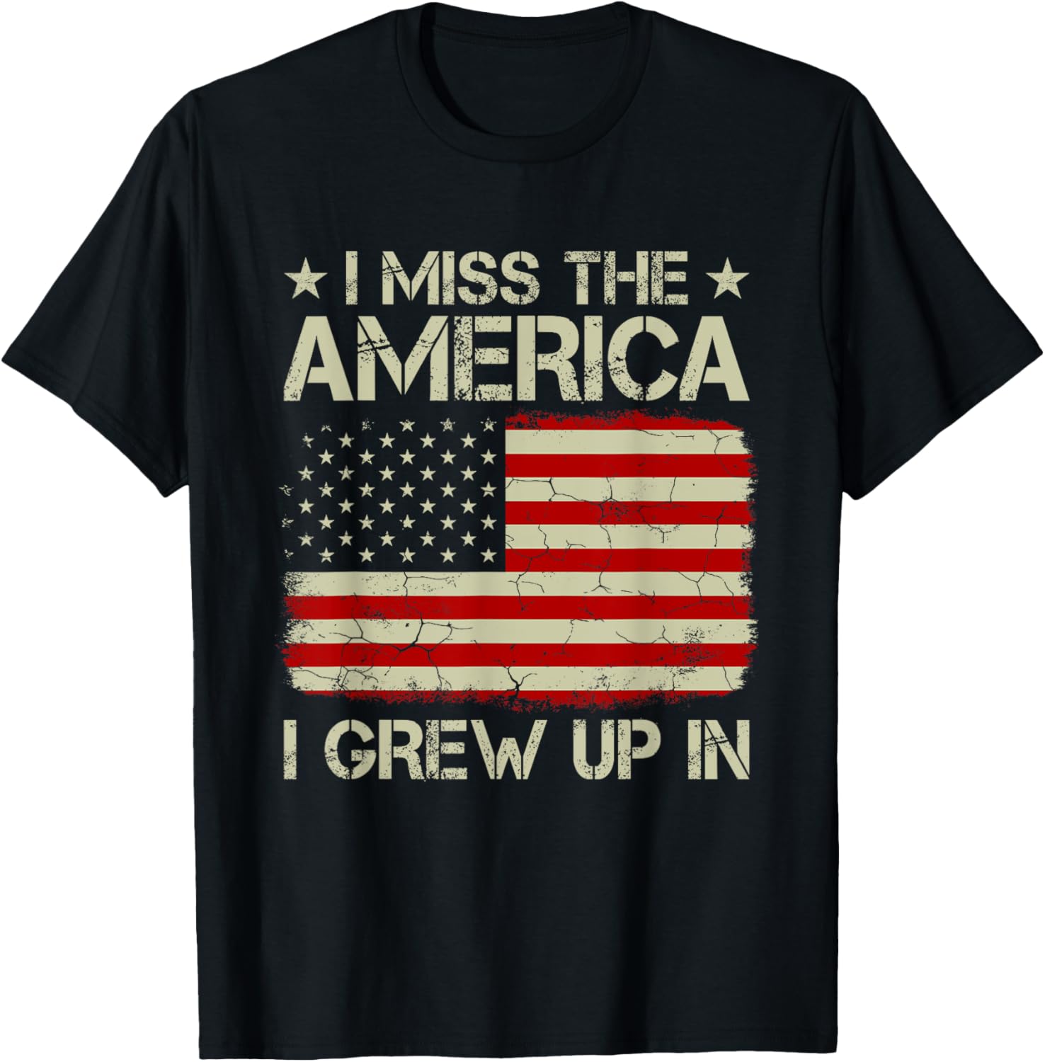 Vintage Old American Flag I Miss The America I Grew Up In