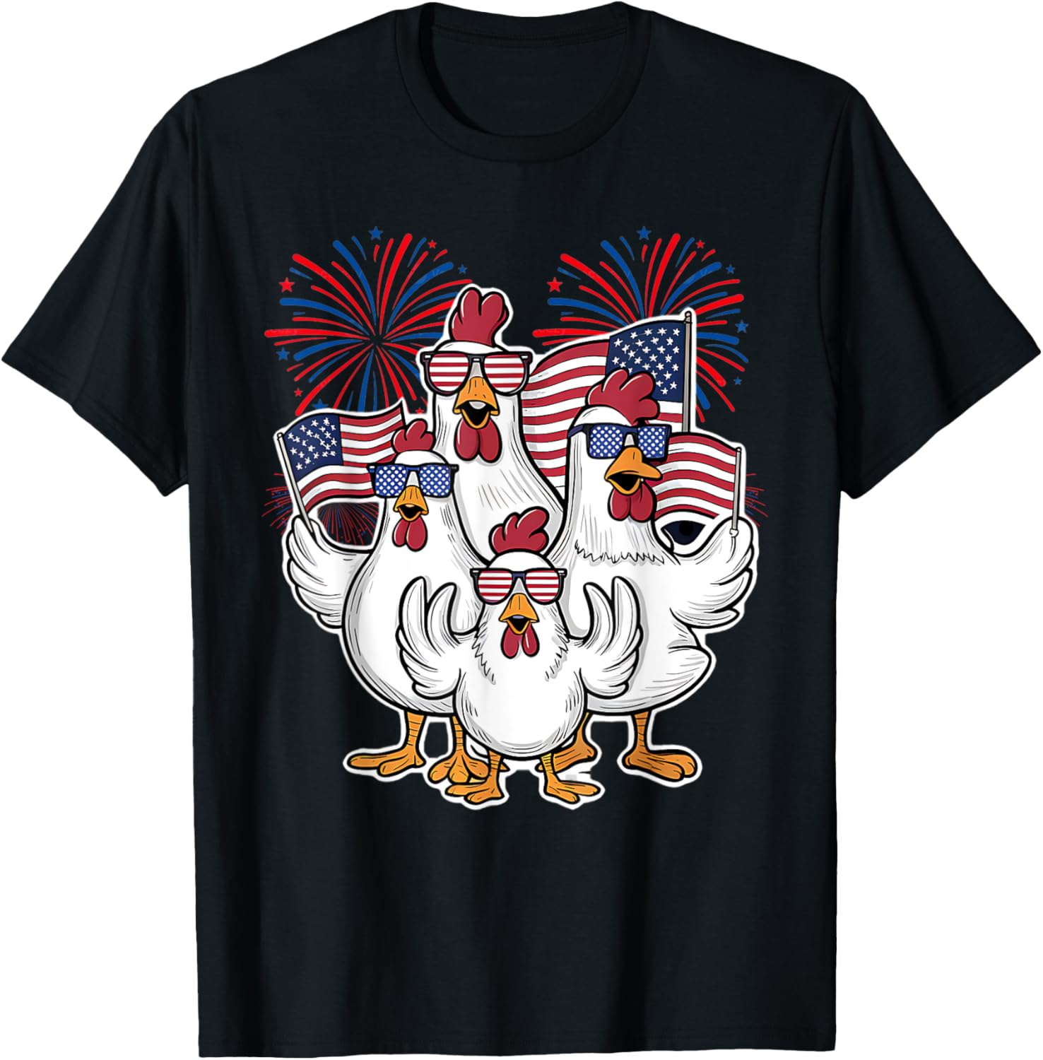 Chicken Fourth Of July Patriotic Usa Flag 4Th July Chicken