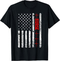 Usa Flag Nurse Vintage Patriotic Nurse American Flag T Shirt Womens Classic Fit Black Crew Neck Short Sleeve T Shirt Small