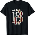 Bitcoin American Flag Cryptocurrency Patriotic Investor Gift
