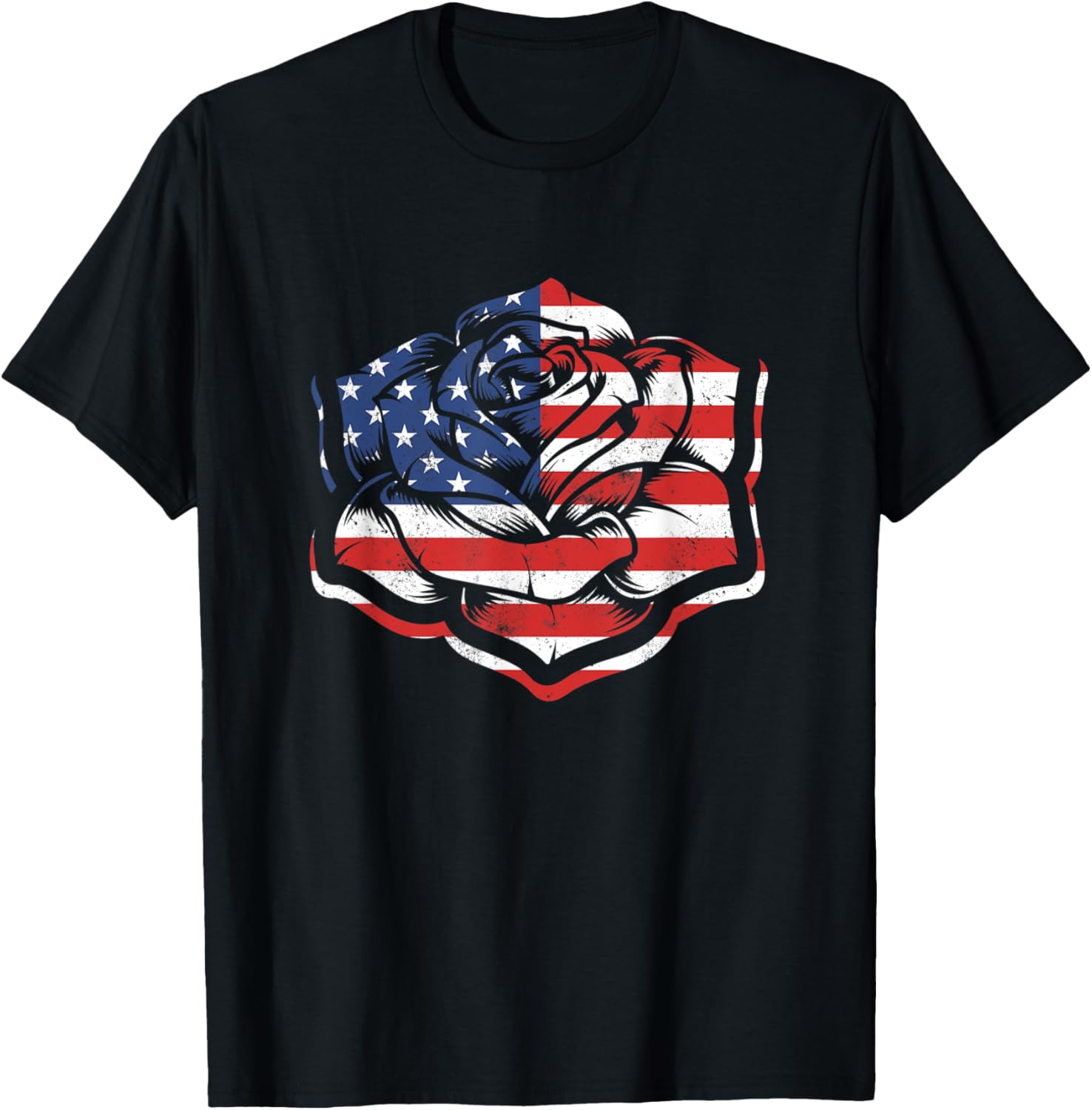 American Flag Shirt Girls Rose Tee