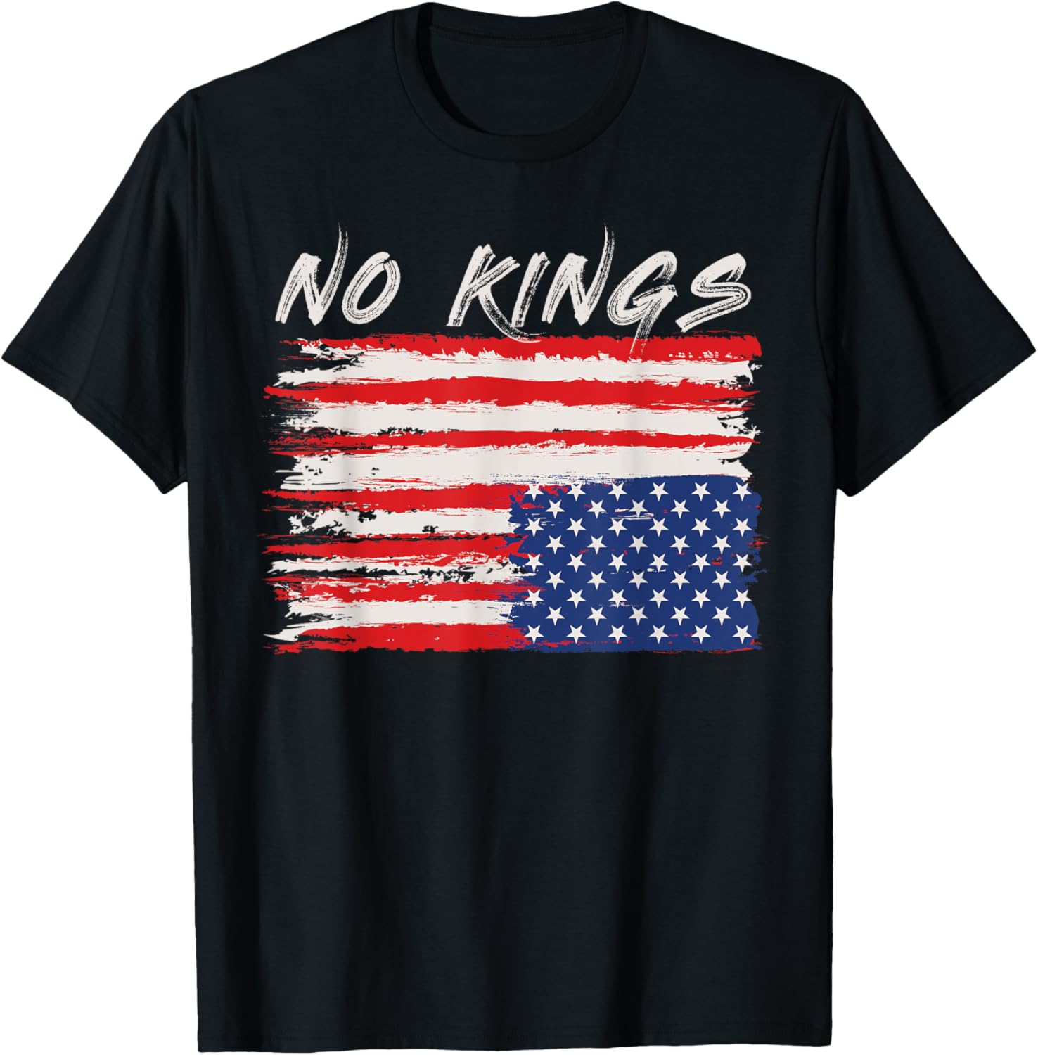 American Flag Upside Down Distress No Kings