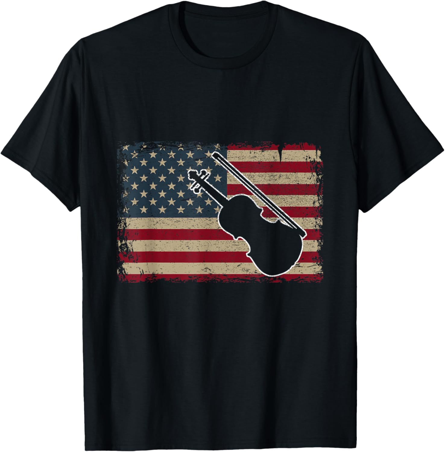 Violin Usa Flag Gift Patriotic Classic Music Violinist