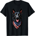 Black German Shepherd Usa Flag 4Th Of July German Shepherd