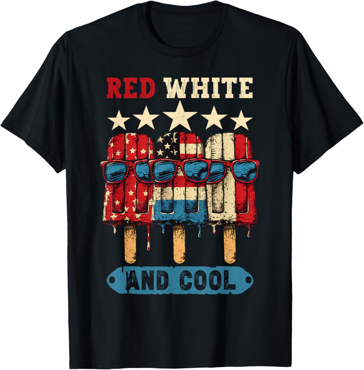Red White And Cool 4Th Of July Patriotic Ice Cream Pops