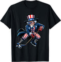 Patriotic Uncle Sam Hockey Player 4Th Of July Men Boy Kids