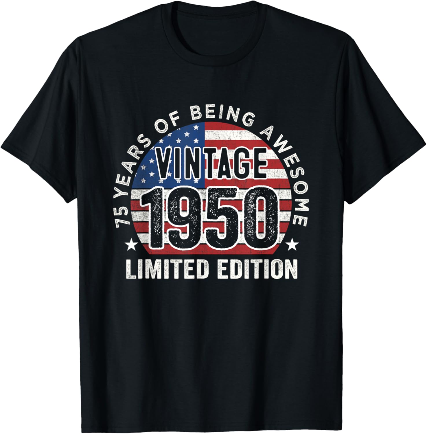 75Th Birthday Gifts Men Vintage 1950 75 Years Old Usa Flag
