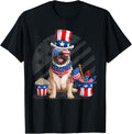 American Flag Pug 4Th July Independence Day T