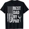 Best Dad By Par Usa Flag Golf Fathers Day Golfing Dad
