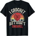 Vintage Retro I Crochet So I Don't Unravel Crafts Yarn