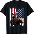 Trump Rodeo Bull Rider Patriotic American Flag 4Th Of July
