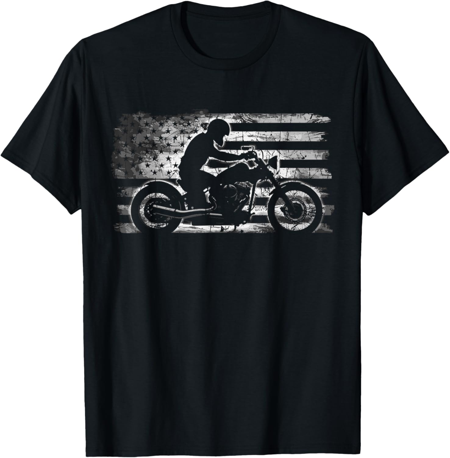 Motorcycle Usa Flag American