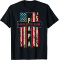Papa Man Myth Legend Usa American Flag Christian Cross