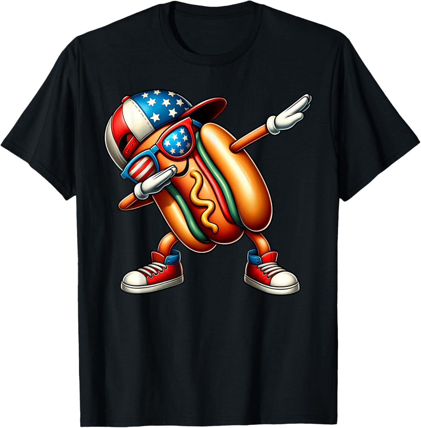 Happy 4Th Of July Dabbing Hot Dog Funny Usa Boys Kids