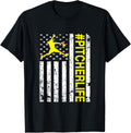 Softball Pitcher Shirt Usa American Flag Softball