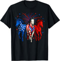 Horse Lovers Red White And Blue American Flag 4Th Of July