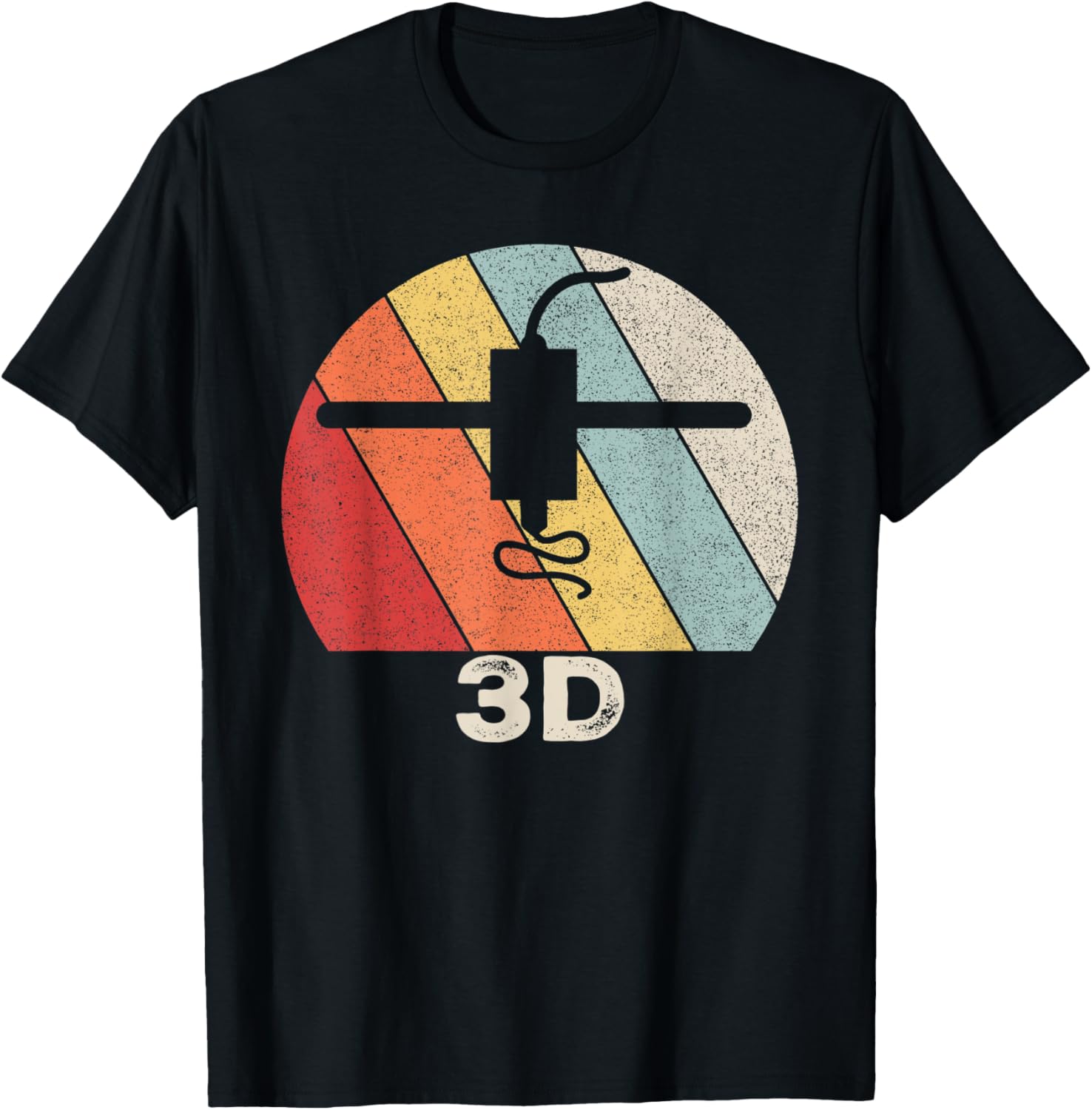 Retro 3D Print Shirt 3D Printer Vintage 3D Printing