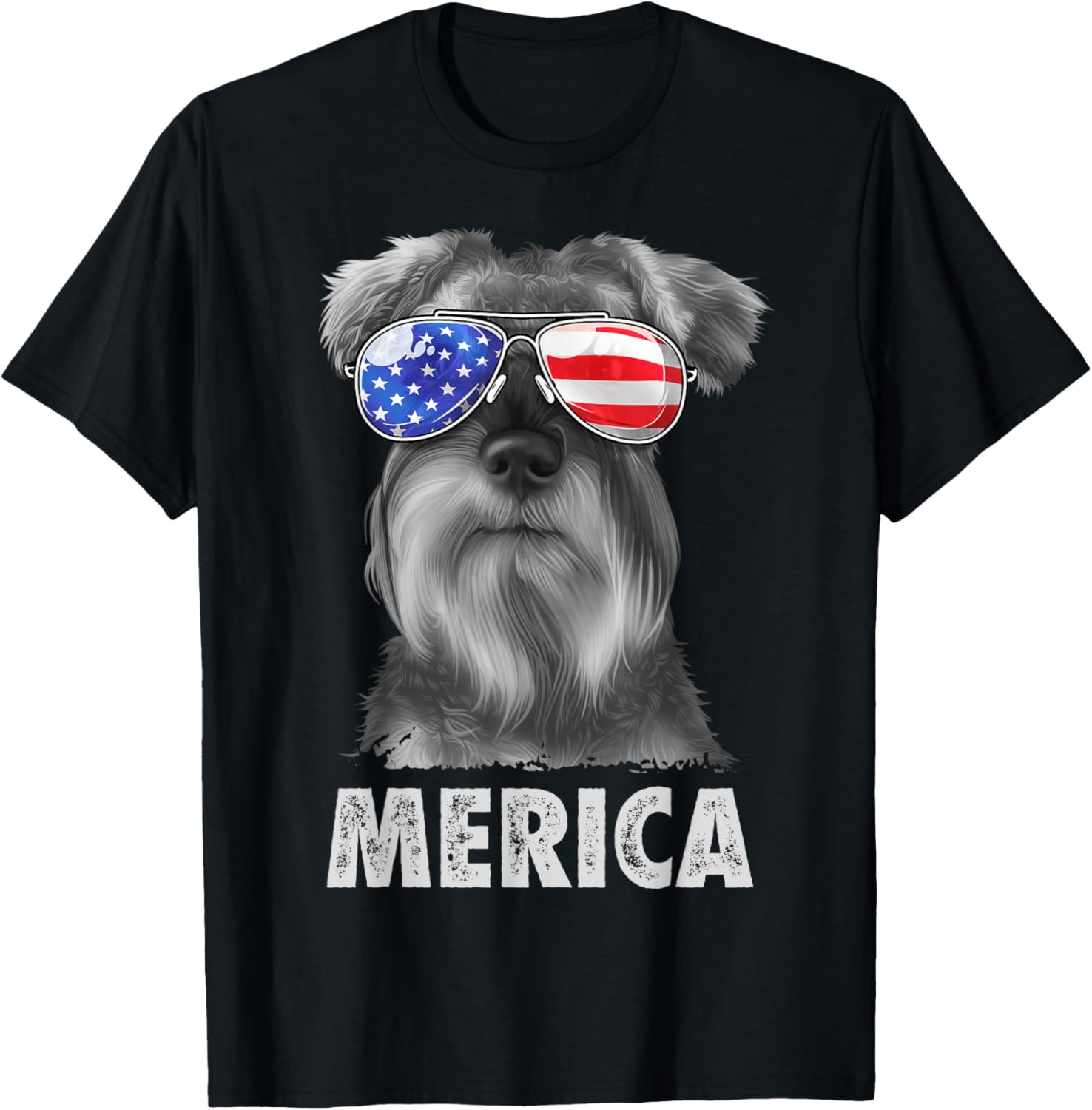 Schnauzer 4Th Of July Merica Men American Flag Sunglasses