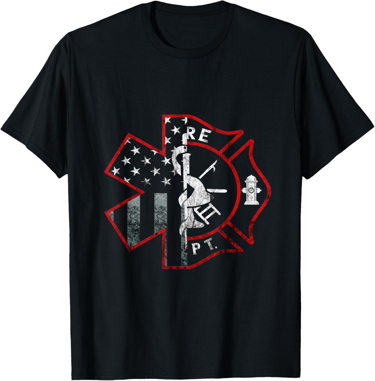 Fireman Emt Paramedic Patriotic American Flag Firefighter