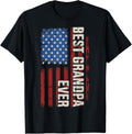 Best Grandpa Ever With Us American Flag Vintage Fathers Day