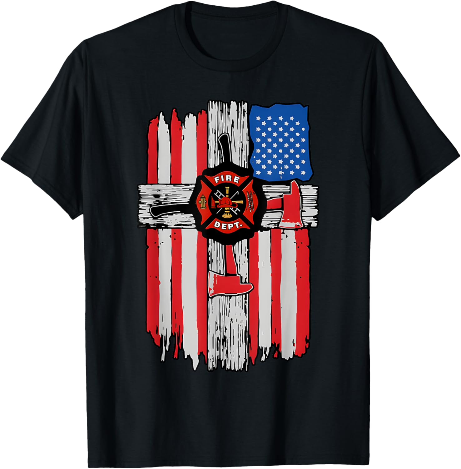 Firefighter God Christian American Flag Firefighter Lovers
