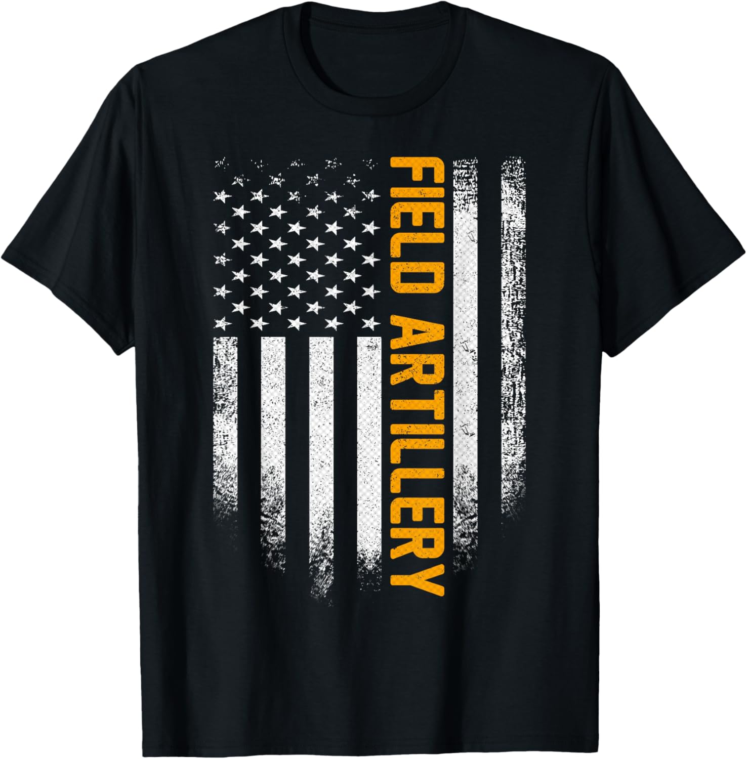 Vintage Field Artillery Distressed American Flag Patriotic