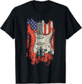 American Flag Guitar 4Th Of July Guitarist Usa Country Music