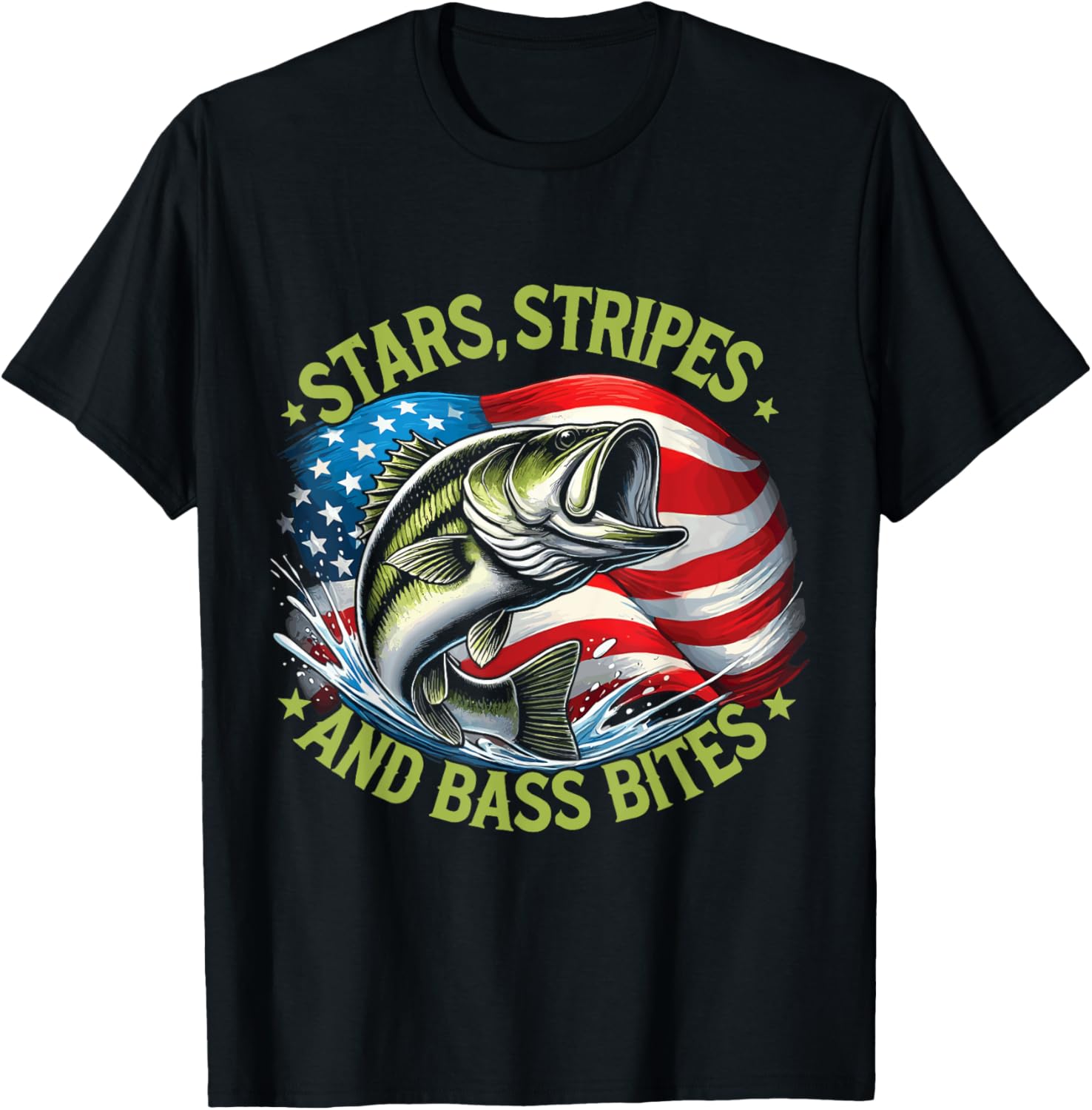 American Flag Bass Fishing Stars Stripes And Bass Bites