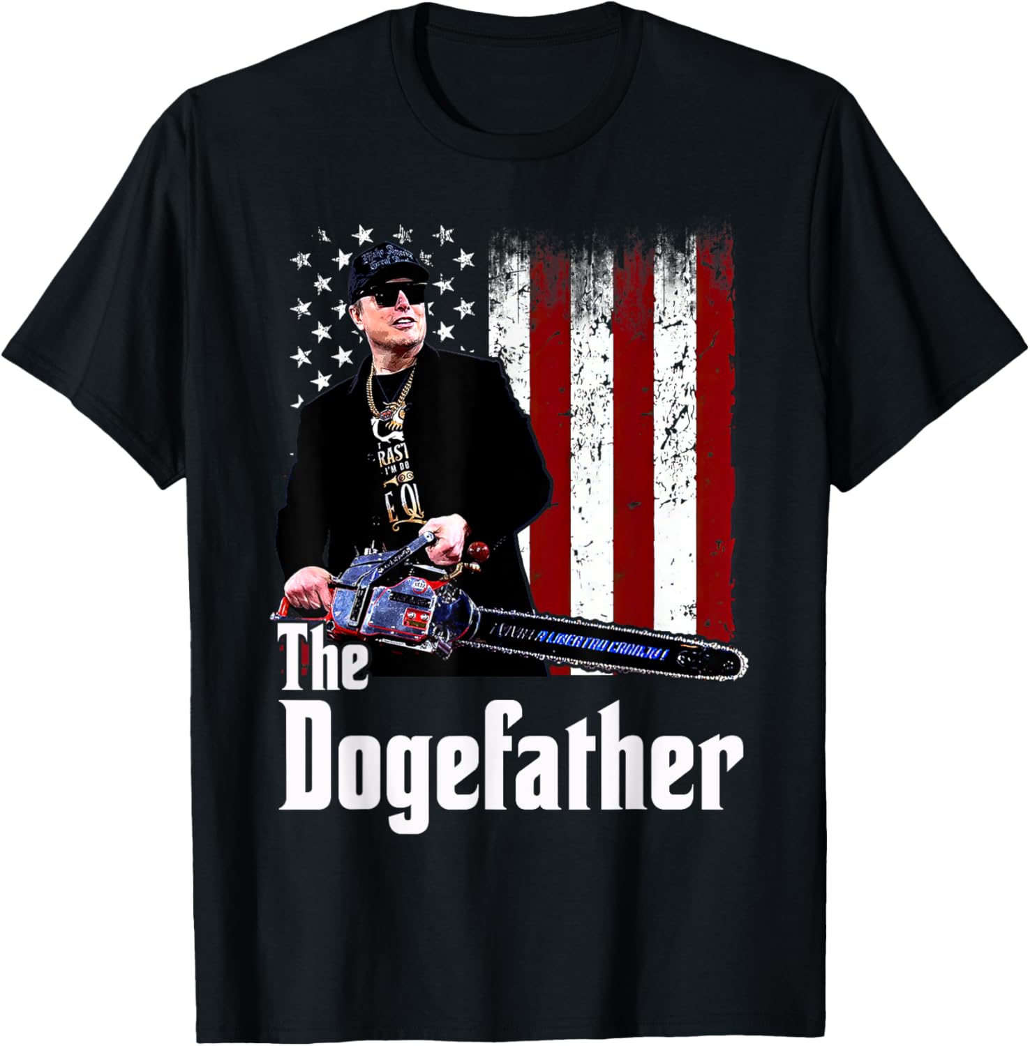 The Dogefather With Chainsaw Usa Flag For Men Women