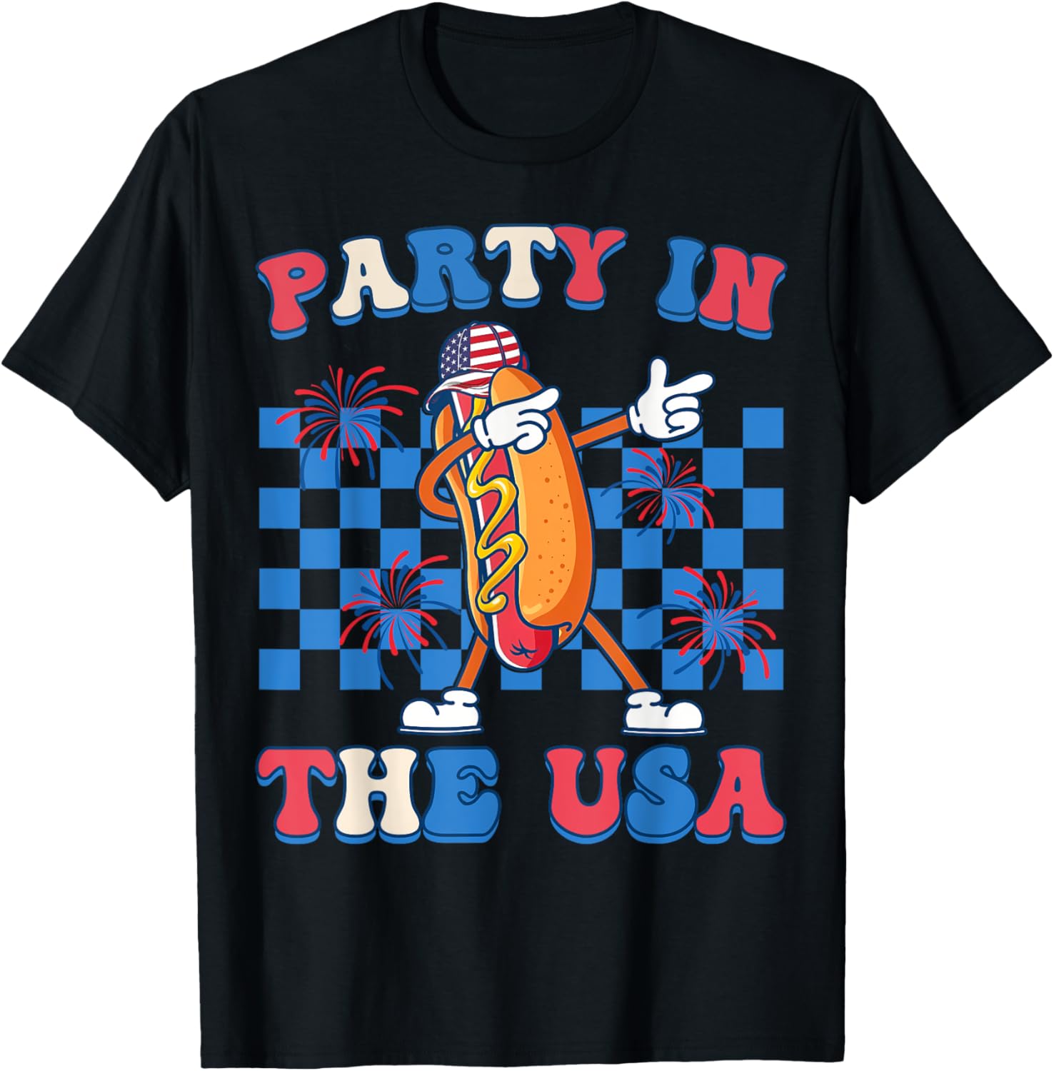 Party In The Usa Dabbing Hot Dog 4Th Of July Men Women Kids