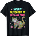 Easily Distracted By Cats And Yarn Knitting Yarn Crochet cat