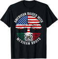 American Raised With Mexican Roots Tree Usa Flag