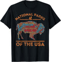 National Parks Usa Buffalo Travel Outdoors Hiking Vintage