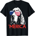 Merica Basset Hound American Flag 4Th Of July