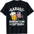 4Th Of July Beer American Flag Garage Drinking Team Captain