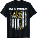 Vintage Im A Proud Army Son With American Flag Gift
