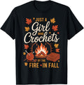 Fall Crochet Girl Design\u2013 Cozy Yarn Lover Tee