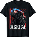 Funny Black Pug 4Th Of July Dog Mom Dog Dad Merica Usa Flag