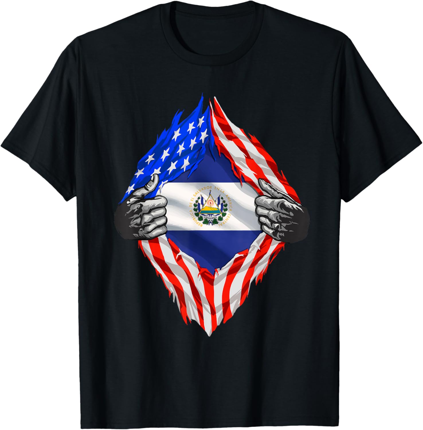 El Salvador Shirt American Salvadoran Flag Roots Heritage