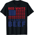 Red White And Beef 4Th Of July Cattle American Flag Cow
