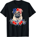 Pug Dog Bandana American Flag 4Th Of July