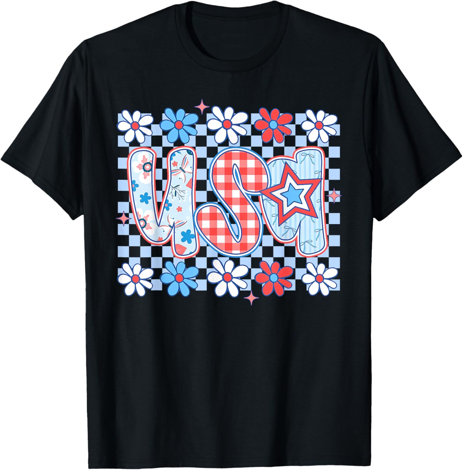 4Th Of July Retro Groovy America Usa Patriotic Men Women Kid