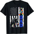 Dad Autism Awareness American Flag Fathers Day