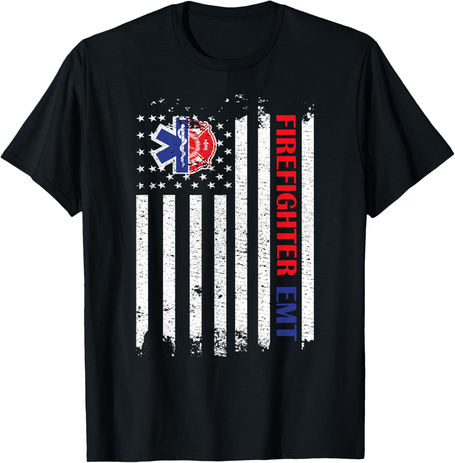 Firefighter Emt American Flag Emt Firefighter Paramedic