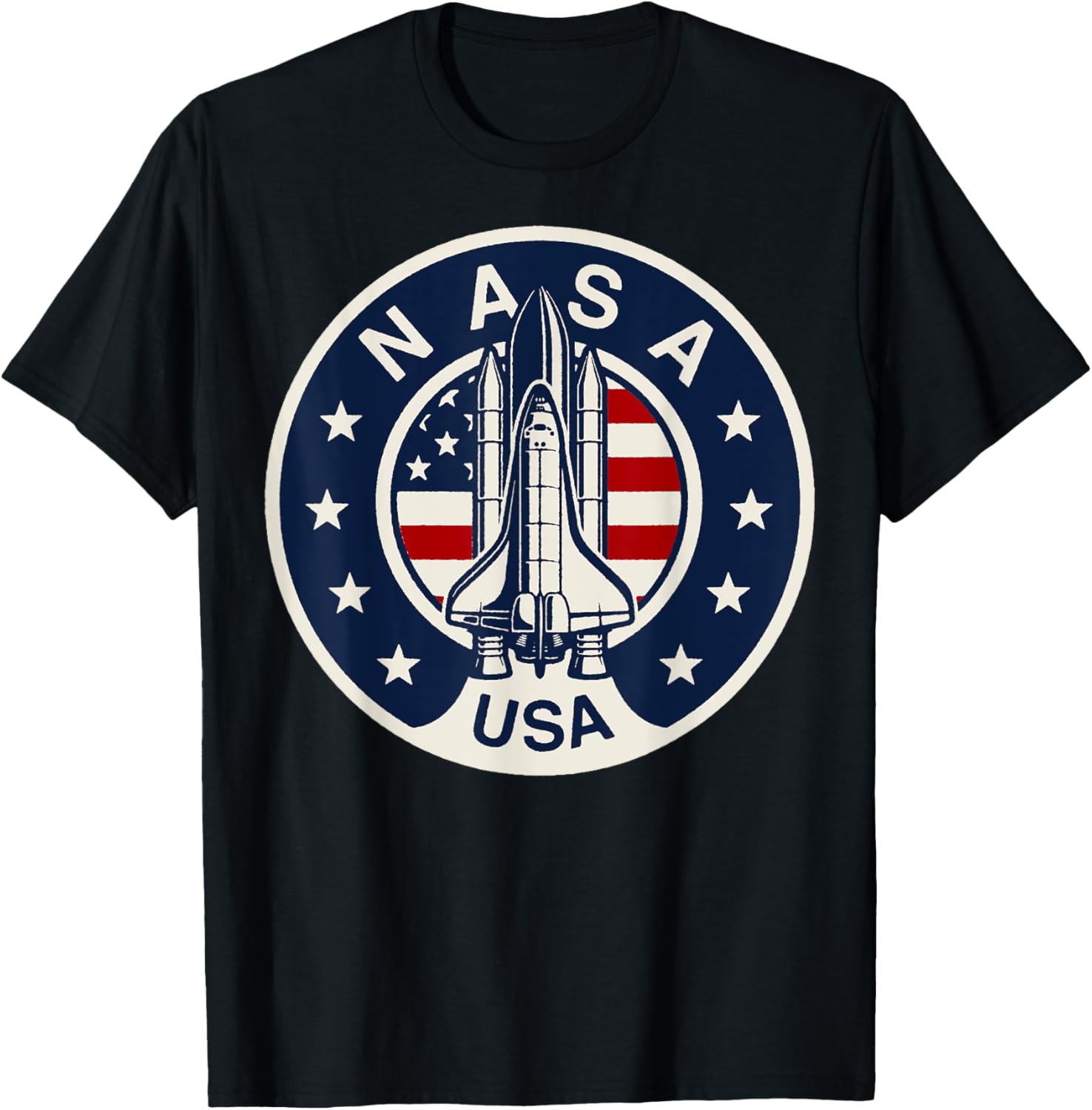 Nasa Usa Shuttle Rocket American Flag Logo