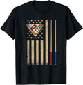 Vintage Billiard American Flag Pool Player