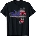 Mens Dirt Bike American Flag T Shirt Motocross Enduro Shirt Xl Navy