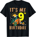 It's My 9th Birthday Camper 9 Year Old Camping Boy Girl Birthday Design 193
